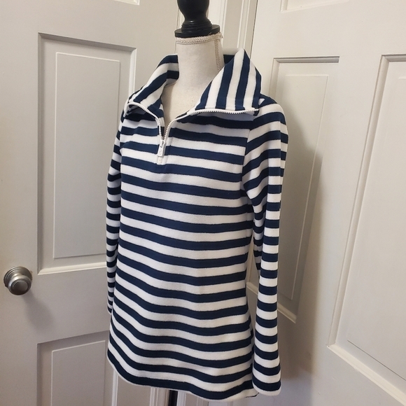 Dudley Stephens Navy & White Striped Pullover Fleece Size Small, Naut… - Picture 2 of 13
